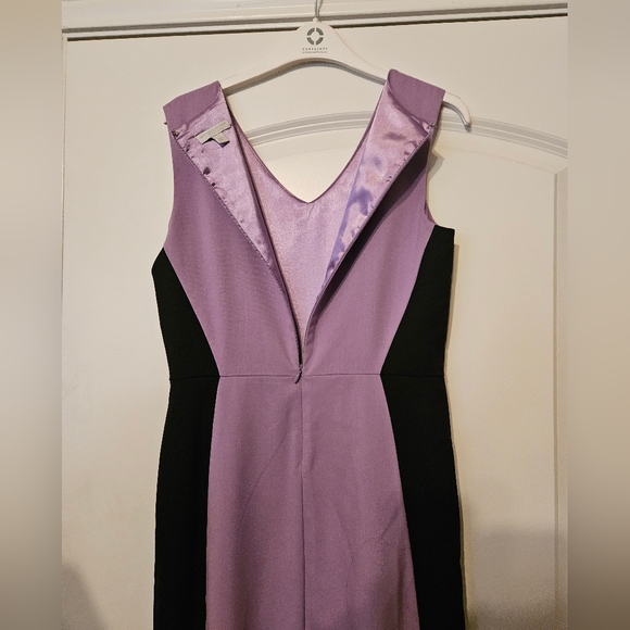 New York and Company Lavender and Black Dress Size 6 - Picture 3 of 4